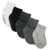 HonestBaby Multipack Cozy Socks Sustainably Made for Infant, Newborn Baby, Toddler, Kids Boys, Girls, 5-pack Gray Ombre, 0-6 Months view 1