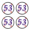 Bat Knob Decals Baseball Bat Stickers Custom Number Decals Player Numbers Personalized (Purple/White) view 1