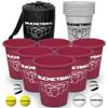 BucketBall | Team Color Edition | Combo Pack (Maroon/Silver): Original Yard Pong Game: Best Camping, Beach, Lawn, Outdoor, Family, Adult, Tailgate, Jumbo, Giant Game view 1