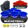 BucketBall | Team Color Edition | Party Pack (Navy Blue/Red): Original Yard Pong Game: Best Camping, Beach, Lawn, Outdoor, Family, Adult, Tailgate, Jumbo, Giant Game view 1