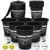 BucketBall | Team Color Edition | Combo Pack (Black/Black): Original Yard Pong Game: Best Camping, Beach, Lawn, Outdoor, Family, Adult, Tailgate, Jumbo, Giant Game view 1