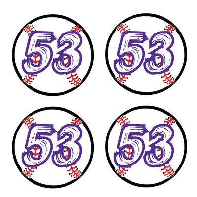 Bat Knob Decals Baseball Bat Stickers Custom Number Decals Player Numbers Personalized (White/Purple)
