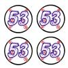 Bat Knob Decals Baseball Bat Stickers Custom Number Decals Player Numbers Personalized (White/Purple)