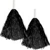 Amscan 15" Cheer Leader Dance Team Pom Poms 2pk Black view 1