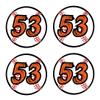 Bat Knob Decals Baseball Bat Stickers Custom Number Decals Player Numbers Personalized (Orange/Black) view 1
