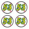 Bat Knob Decals Baseball Bat Stickers Custom Number Decals Player Numbers Personalized (Gold/Green) view 1
