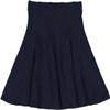 BGDK Classic Fit & Flare Cotton Pleated Skirt  Comfortable High-Waisted Knee & Midi Length for Everyday Style Navy Large