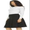 BGDK Classic Fit & Flare Cotton Pleated Skirt  Comfortable High-Waisted Knee & Midi Length for Everyday Style Navy Large view 2