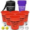 BucketBall | Team Color Edition | Combo Pack (Orange/Purple): Original Yard Pong Game: Best Camping, Beach, Lawn, Outdoor, Family, Adult, Tailgate, Jumbo, Giant Game view 1