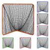 Velocity Official Size 6x6x7' Backyard Lacrosse Practice and Training Goal, Includes 4MM Lacrosse Net, for Youth, Kids, and Adults  Orange Frame, Black Net view 1