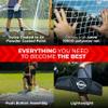 Velocity Official Size 6x6x7' Backyard Lacrosse Practice and Training Goal, Includes 4MM Lacrosse Net, for Youth, Kids, and Adults  Orange Frame, Black Net view 3