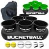 BucketBall | Team Color Edition | Party Pack (Black/Green): Original Yard Pong Game: Best Camping, Beach, Lawn, Outdoor, Family, Adult, Tailgate, Jumbo, Giant Game view 1