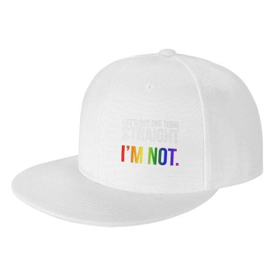 ADTEMP Let's Get One Thing Straight I'm Not Unisex Baseball Cap Outdoor Travel Sun Protection Cap Casual Cap Sandwich Cap White