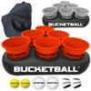 BucketBall | Team Color Edition | Party Pack (Orange/Silver): Original Yard Pong Game: Best Camping, Beach, Lawn, Outdoor, Family, Adult, Tailgate, Jumbo, Giant Game view 1