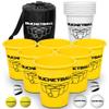 BucketBall | Team Color Edition | Combo Pack (Yellow/White): Original Yard Pong Game: Best Camping, Beach, Lawn, Outdoor, Family, Adult, Tailgate, Jumbo, Giant Game view 1