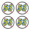 Bat Knob Decals Baseball Bat Stickers Custom Number Decals Player Numbers Personalized (Gold/Royal)