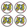Bat Knob Decals Baseball Bat Stickers Custom Number Decals Player Numbers Personalized (Gold/Navy)