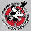Steamboat Willie Life Preserver T-Shirt Funny Classic Cartoon Beach Vibe Mouse in a Lifebuoy Silly Retro Men's Tee Gray 3X-Large view 3