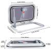 NovelBee 16.2" x10.5" Rectangular Deck Hatch,Aluminum Alloy Boat Porthole Window,Push Out Opening Portlight Window for Boat Yacht RV view 2