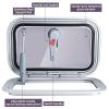 NovelBee 16.2" x10.5" Rectangular Deck Hatch,Aluminum Alloy Boat Porthole Window,Push Out Opening Portlight Window for Boat Yacht RV view 4