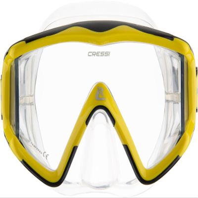 Cressi Liberty Triside 3-Lens Masks, Clear/Yellow/Black