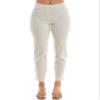 Zac & Rachel Womens Seersucker Millenium Ankle Length with Front Half Pocket Casual Pants, Khaki/White, 6 US view 1
