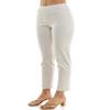 Zac & Rachel Womens Seersucker Millenium Ankle Length with Front Half Pocket Casual Pants, Khaki/White, 6 US view 2