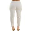 Zac & Rachel Womens Seersucker Millenium Ankle Length with Front Half Pocket Casual Pants, Khaki/White, 6 US view 4