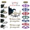 Black Gold Peacock Feather Masquerade Mask for Women - Lace Masquerade Masks for Masquerade Party, Proms, Photo Shoot, Venetian Party, Mardi Gras, Halloween & Cosplay LM3 view 3