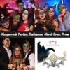 Black Gold Peacock Feather Masquerade Mask for Women - Lace Masquerade Masks for Masquerade Party, Proms, Photo Shoot, Venetian Party, Mardi Gras, Halloween & Cosplay LM3 view 4