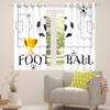 Castle Fairy Soccer Window Curtains,Boys Ball Sports Games Themed Court Window Treatments for Kitchen,3D Football Trophy Printed White Field Polyetser Window Drapes, 2 Panels, 52Wx84L inch view 4