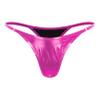 Freebily Women's Metallic Micro G-String Thong Underwear Bikini Knickers High Waist Sexy T-Back Briefs Hot Pink Large view 1
