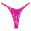 Freebily Women's Metallic Micro G-String Thong Underwear Bikini Knickers High Waist Sexy T-Back Briefs Hot Pink Large view 4