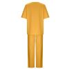KICILVS Placed 2 Piece Sets for Women Summer Oversized Short Sleeve Tops with Drawstring Loose Pants Casual Loungewear Set Active Wear Sets for Women view 4