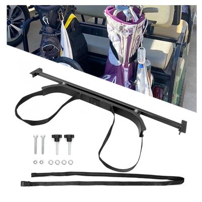 HECASA Universal Golf Cart Bag Holder Bracket 41.6"-43.5" Compatible with Club Car EZGO Yamaha Golf Cart 41.6"-43.5" Wide Flip Seat Kits Rear Seat Bag