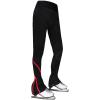 JoyCan Pinstripe Skating Pants for Women Figure Skating Jogging Yoga Dance Training Red view 1