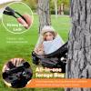 Outdoor Camping Hammock Football Soccer Black White Double Single Hammocks with 2 Tree Straps, Lightweight Portable Heavy Duty Nylon Hammocks for Backpacking Travel Beach Backyard Patio Hiking view 4