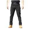 WENKOMG1 Military Pants for Men Wear Resistance Solid/Camouflage Cargo Pants Ripstop Multi-Functional Tactical PantsMen Elastic Slacks Slimming Swim Bottoms Men's Pj Bottoms(Black Large) view 1
