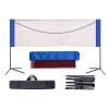 FLGMSOTS Foldable Badminton Net, Lightweight Pickleball Volleyball Nets with Standfor Outdoor Gym Park, Easy to Install (Size : 4.1m/14ft)