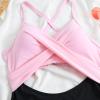 Womens One Piece Swimsuits Sexy Tummy Contro1 Halter Twist Front High Cut Bathing Suit Push Up Solid Color Slim Fit Swimwear Pink view 4