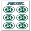 Bat Knob Decals for Baseball Softball Traditional Old Fashioned Letters Number Bats Handle Stickers Set of 4 (Forest/White) view 1