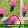 QUEMUIA Indoor Pickleball Balls,26 Holes Indoor Pickleballs USAPA Approved,4-Pack High Bounce Pickle Balls, Pickleball Gifts for Men or Women Pickleball Enthusiasts view 3