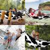 Outdoor Camping Hammock Cow Print Pattern Double Single Hammocks with 2 Tree Straps, Lightweight Portable Heavy Duty Nylon Hammocks for Backpacking Travel Beach Backyard Patio Hiking view 3