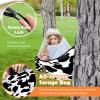 Outdoor Camping Hammock Cow Print Pattern Double Single Hammocks with 2 Tree Straps, Lightweight Portable Heavy Duty Nylon Hammocks for Backpacking Travel Beach Backyard Patio Hiking view 4