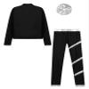 Huimingda Kids Girls Figure Skating Outfit Shiny Ice Skating Jacket with Athletic Leggings Sets Performance Dancewear Silver A 8 Years view 4