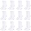 SPTRAMLE Kids Socks 12 Pairs Crew Socks for Toddler Boys Girls 4-7 Years Athletic Mid Cut Sock Multipack White view 1
