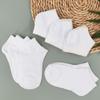 Duufin 12 Pairs Kids Athletic Ankle Socks Kid's Athletic Low Cut Socks Half Cushion White Sock for Boys Girls, 10-12Years view 2