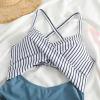 Womens Swimsuits Thong Monokini Cutout High Waisted Bathing Suit Criss Cross Tie Back Swimsuit Women Bathing Suits view 4