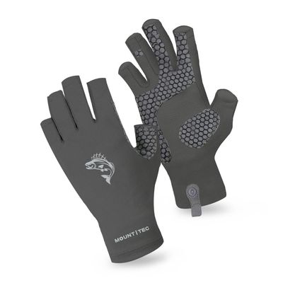 MOUNT TEC Womens Sunscreen Gloves UV Protection Sunblock Fingerless Gloves for Driving Riding Fishing Golfing Outdoor Activities (Charcoal,S)