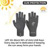 MOUNT TEC Womens Sunscreen Gloves UV Protection Sunblock Fingerless Gloves for Driving Riding Fishing Golfing Outdoor Activities (Charcoal,S) view 3